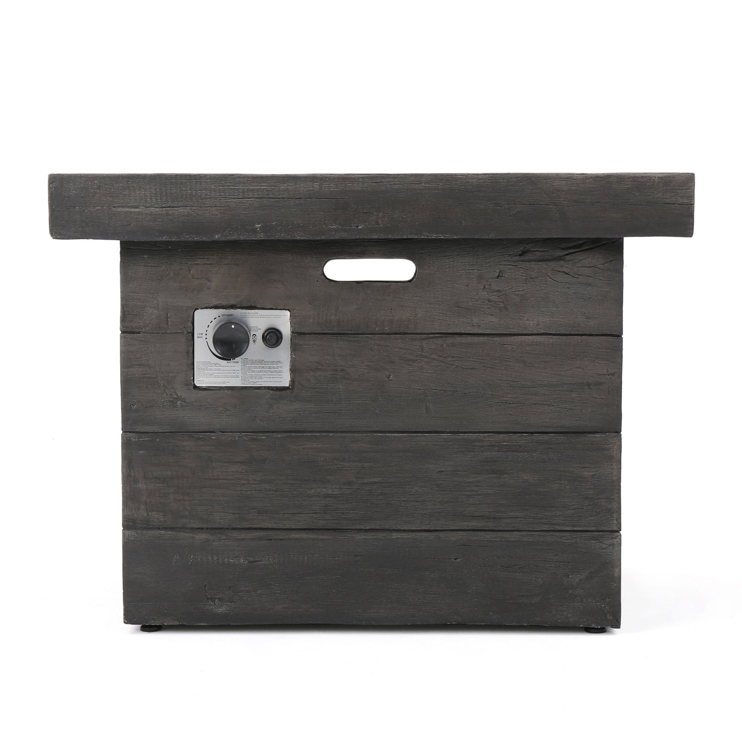 ANCHORAGE 32'' WOOD SQUARE MGO FIRE PIT GREY - 40,000 BTU image 2