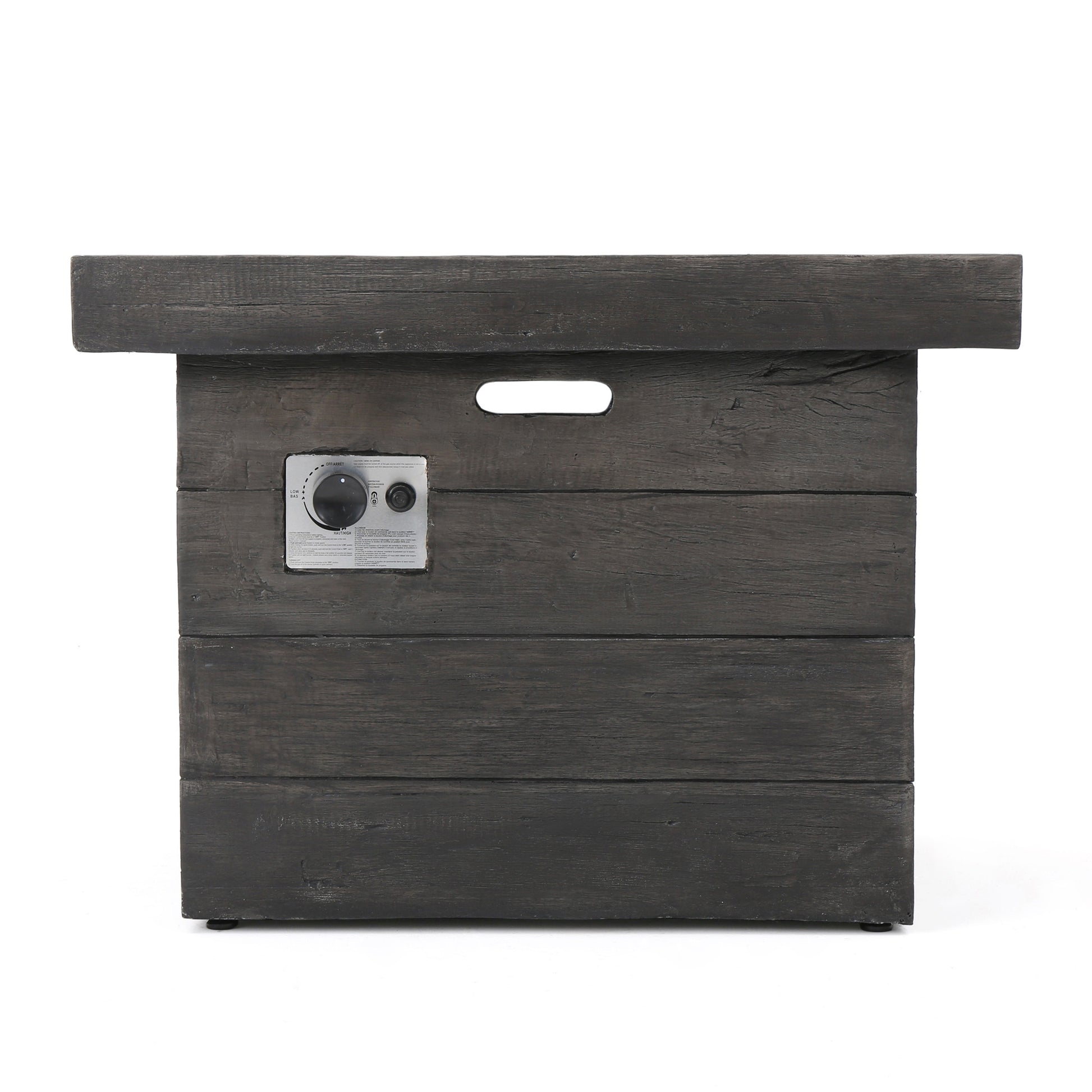 ANCHORAGE 32'' WOOD SQUARE MGO FIRE PIT GREY - 40,000 BTU image 2