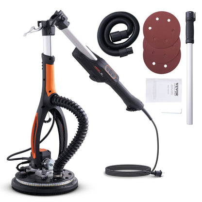 VEVOR Drywall Sander, Electric Drywall Sander with Dust Coll 800 W / Double-Deck LED Light