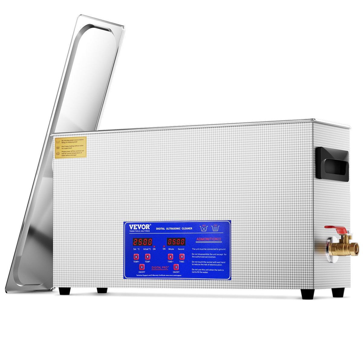 VEVOR Ultrasonic Cleaner with Heater and Timer, 304 Stainles 10 L-Gun Cleaner