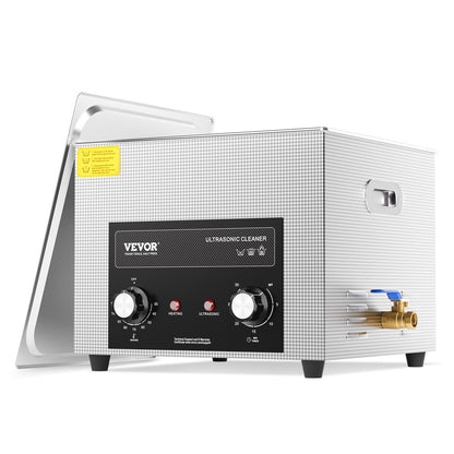 VEVOR Professional Ultrasonic Cleaner with Heater and Timer, 15 L / Digital