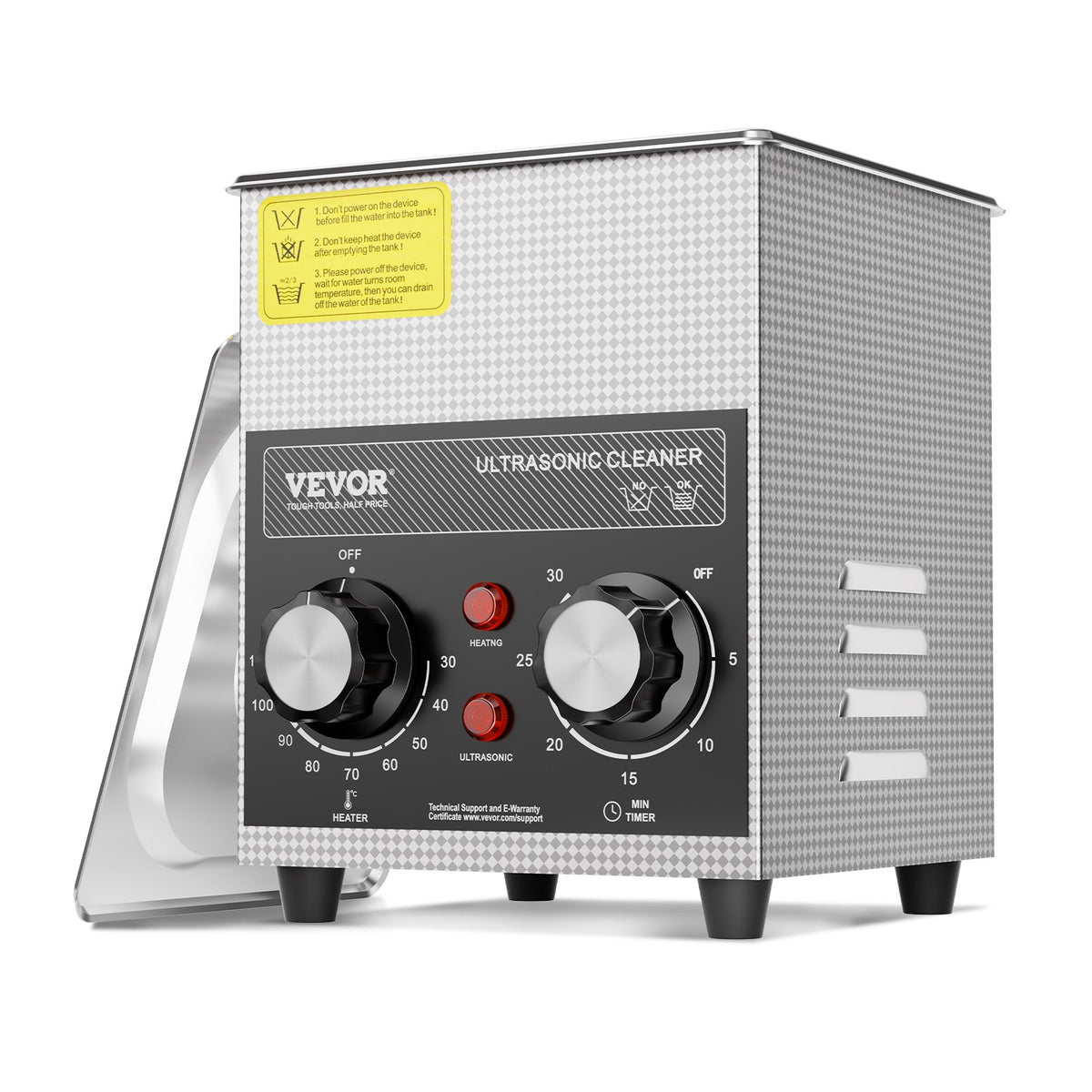VEVOR Professional Ultrasonic Cleaner with Heater and Timer, 2 L / Digital