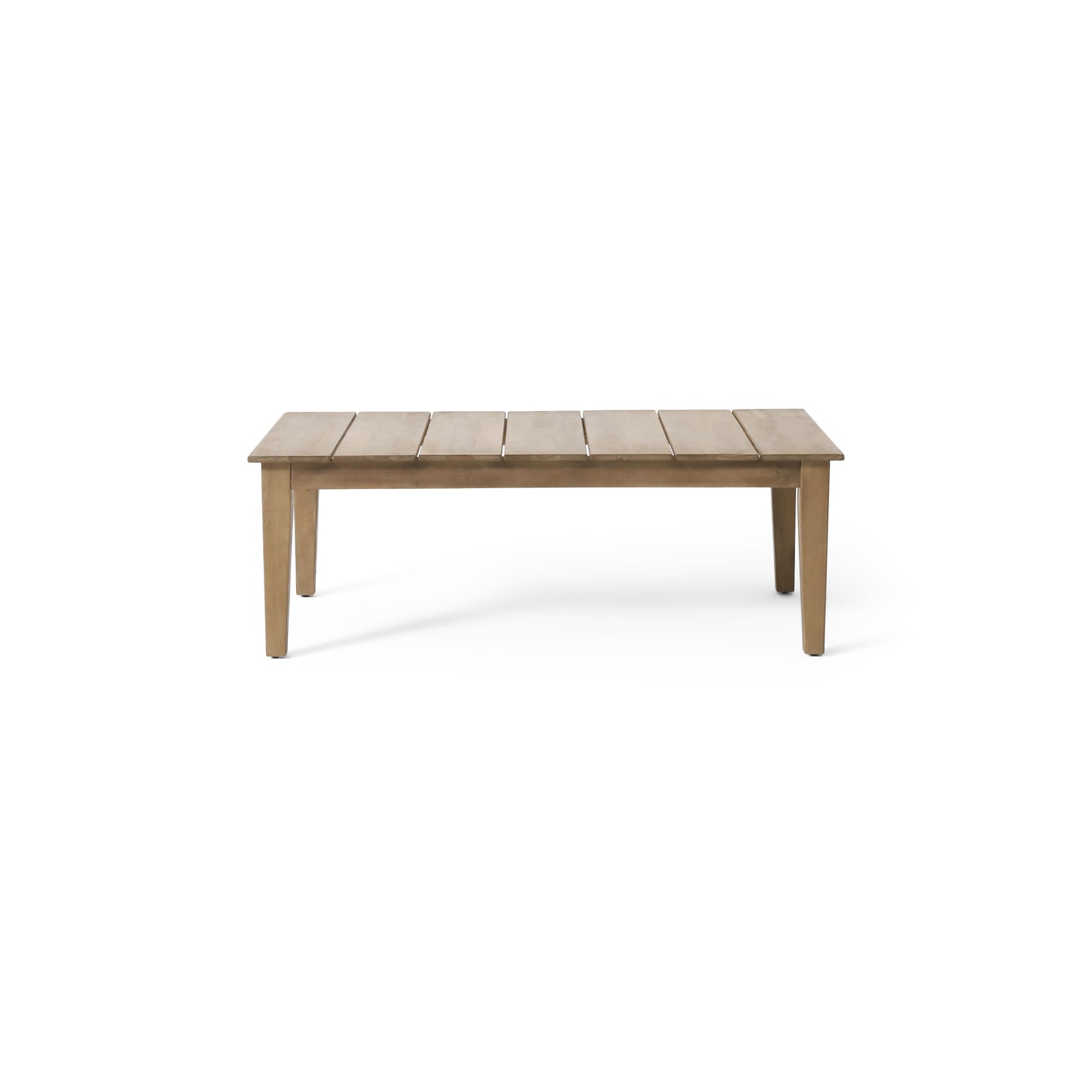 Acacia Wood Outdoor Coffee Table, Light Brown, 14'' H X 23.5'' W X 39.5'' L image 2