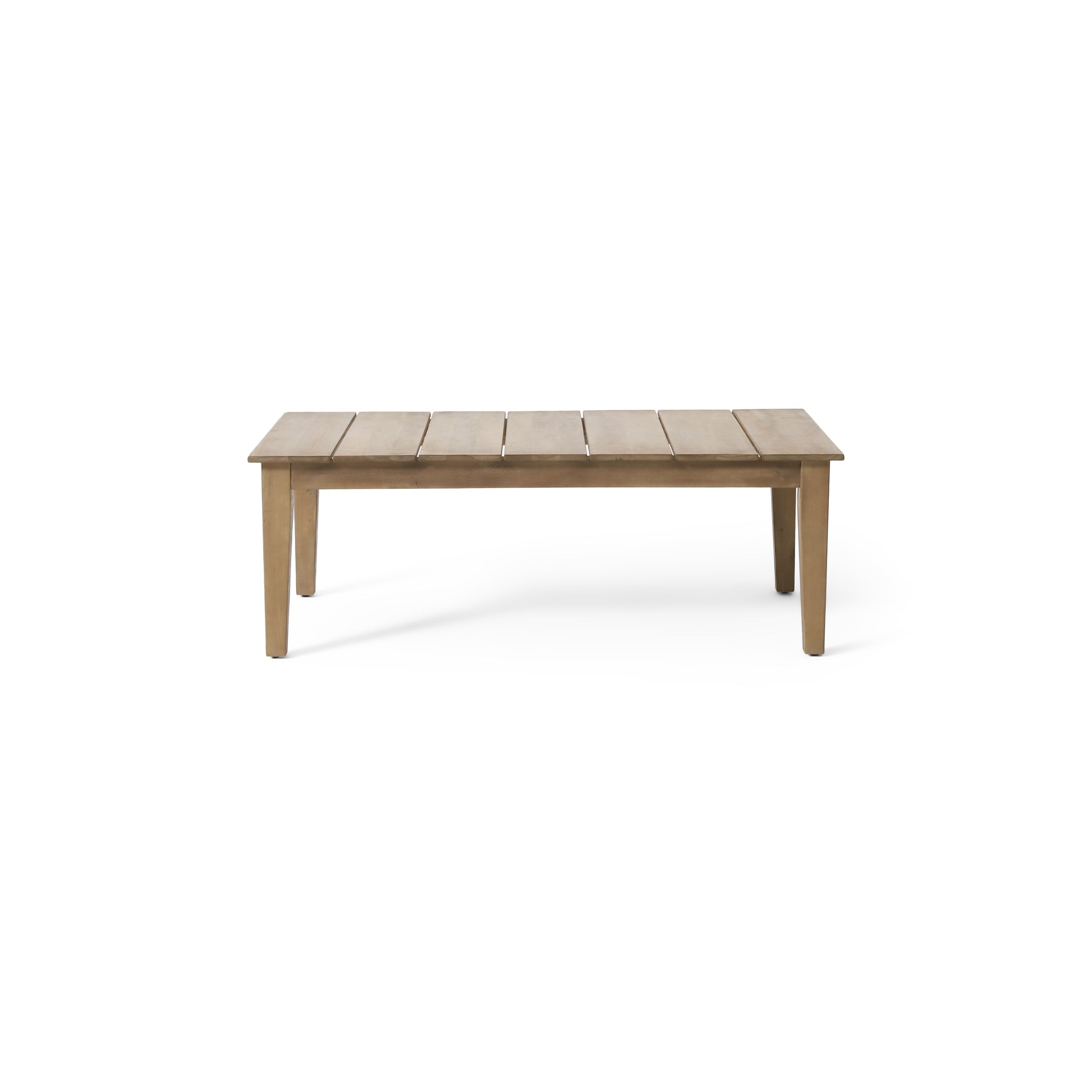 Acacia Wood Outdoor Coffee Table, Light Brown, 14'' H X 23.5'' W X 39.5'' L image 2