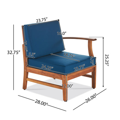 PERLA 3 SEATER SOFA AND TABLE SET, BLUE image 6