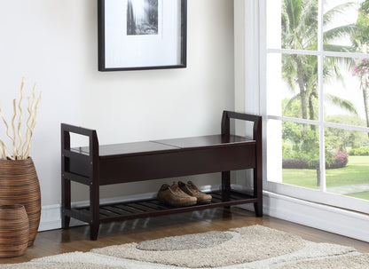 Vannes Espresso Storage Shoe Bench image 3