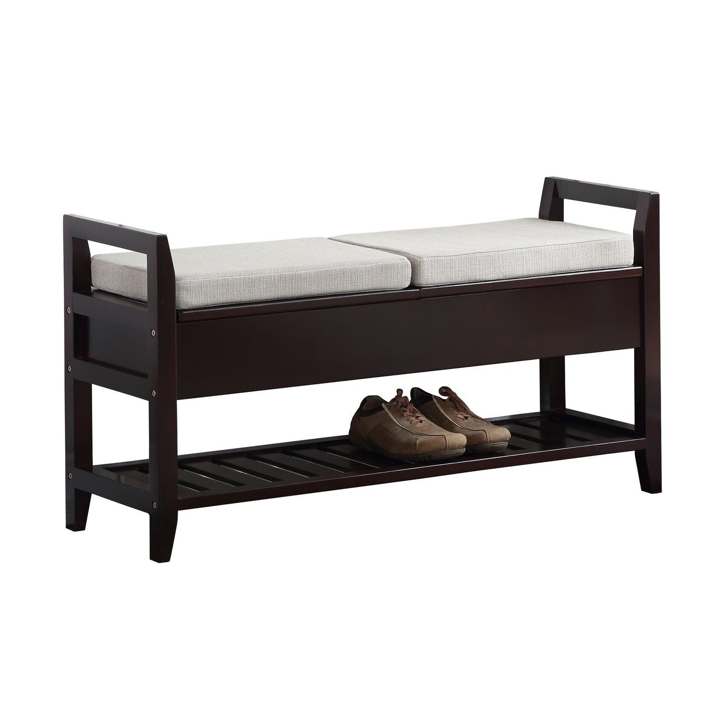 Vannes Espresso Storage Shoe Bench image 6