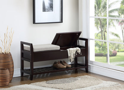 Vannes Espresso Storage Shoe Bench image 2