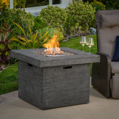 ANCHORAGE 32'' WOOD SQUARE MGO FIRE PIT GREY - 40,000 BTU image 4