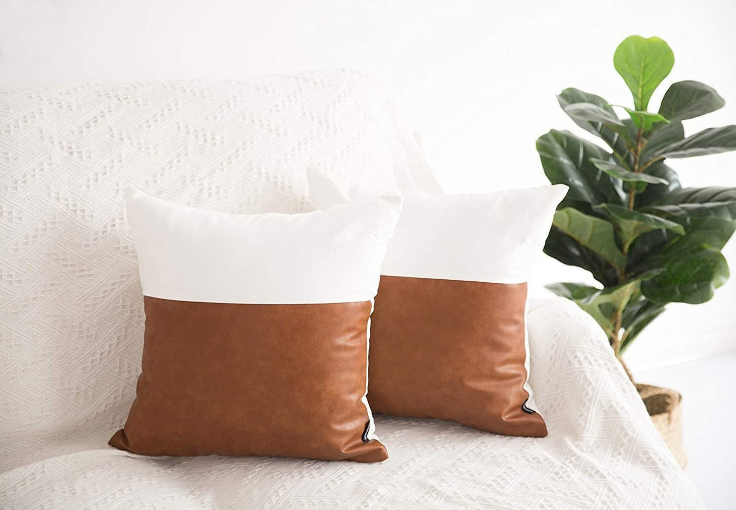 Vegan Leather Pillow Cover image 1