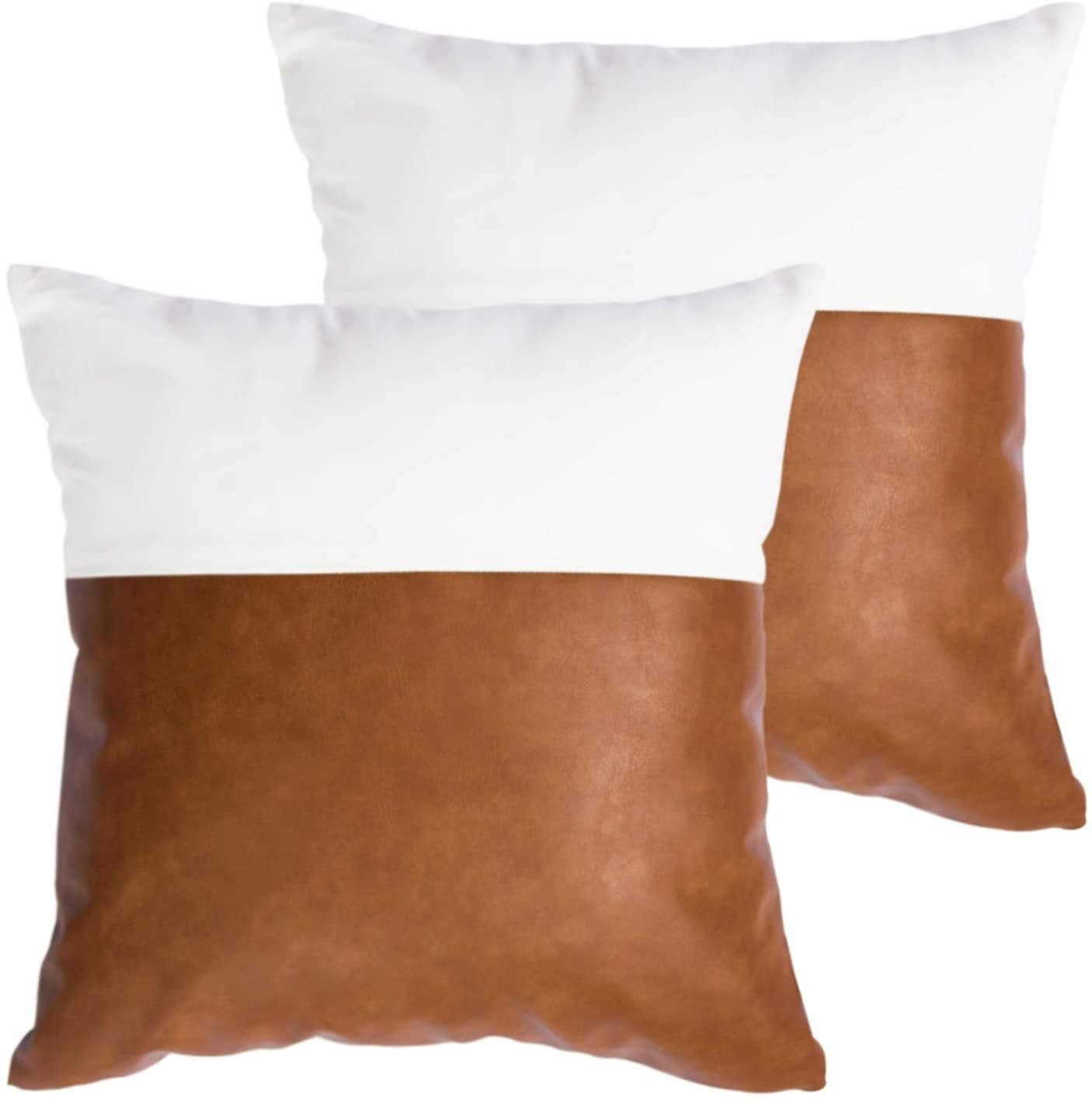 Vegan Leather Pillow Cover image 3