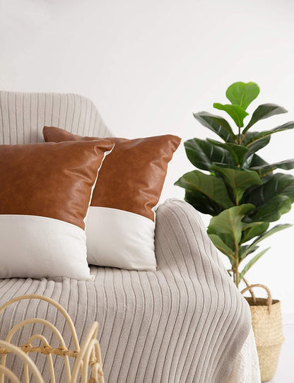 Vegan Leather Pillow Cover image 2