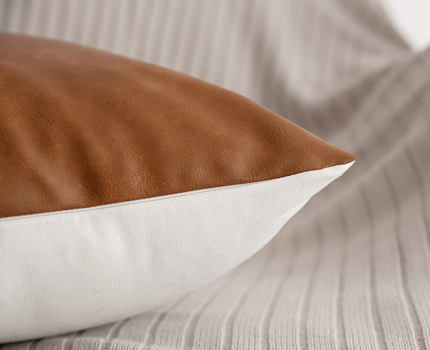 Vegan Leather Pillow Cover image 5