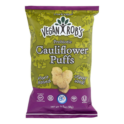 Vegan Rob's Probiotic Cauliflower Puffs - Case Of 12 - 3.5 Oz image 1