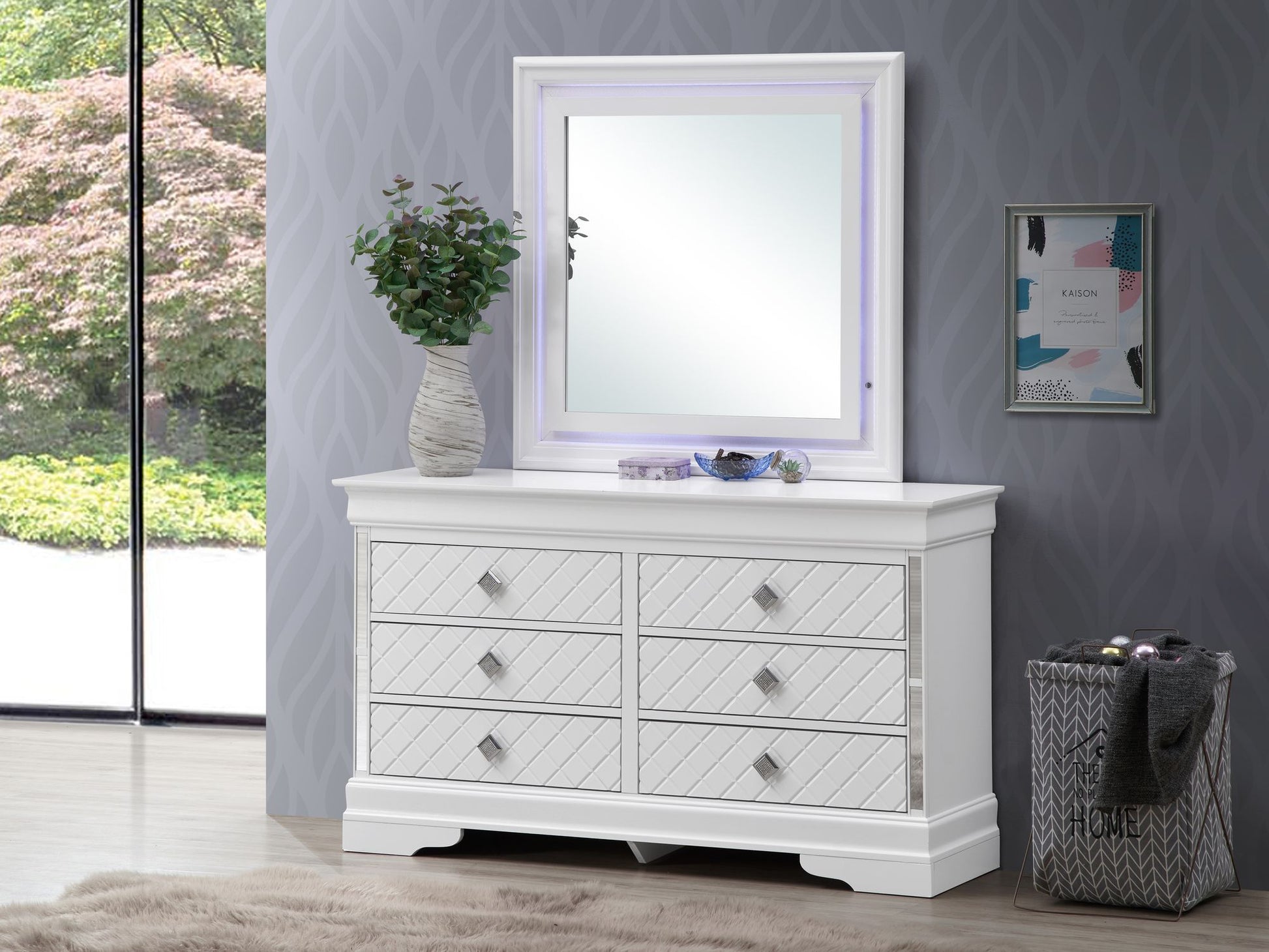 Verona G6790-D Dresser , Silver Champagne image 4