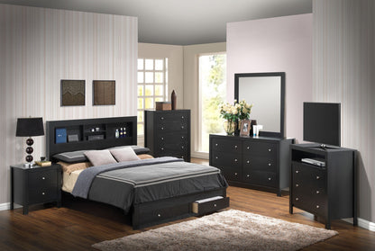 Versatile Full Storage Bed In Sleek Black image 3