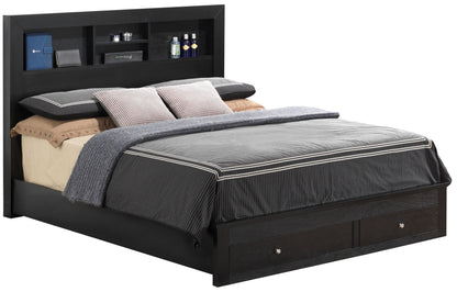 Versatile Full Storage Bed In Sleek Black image 1