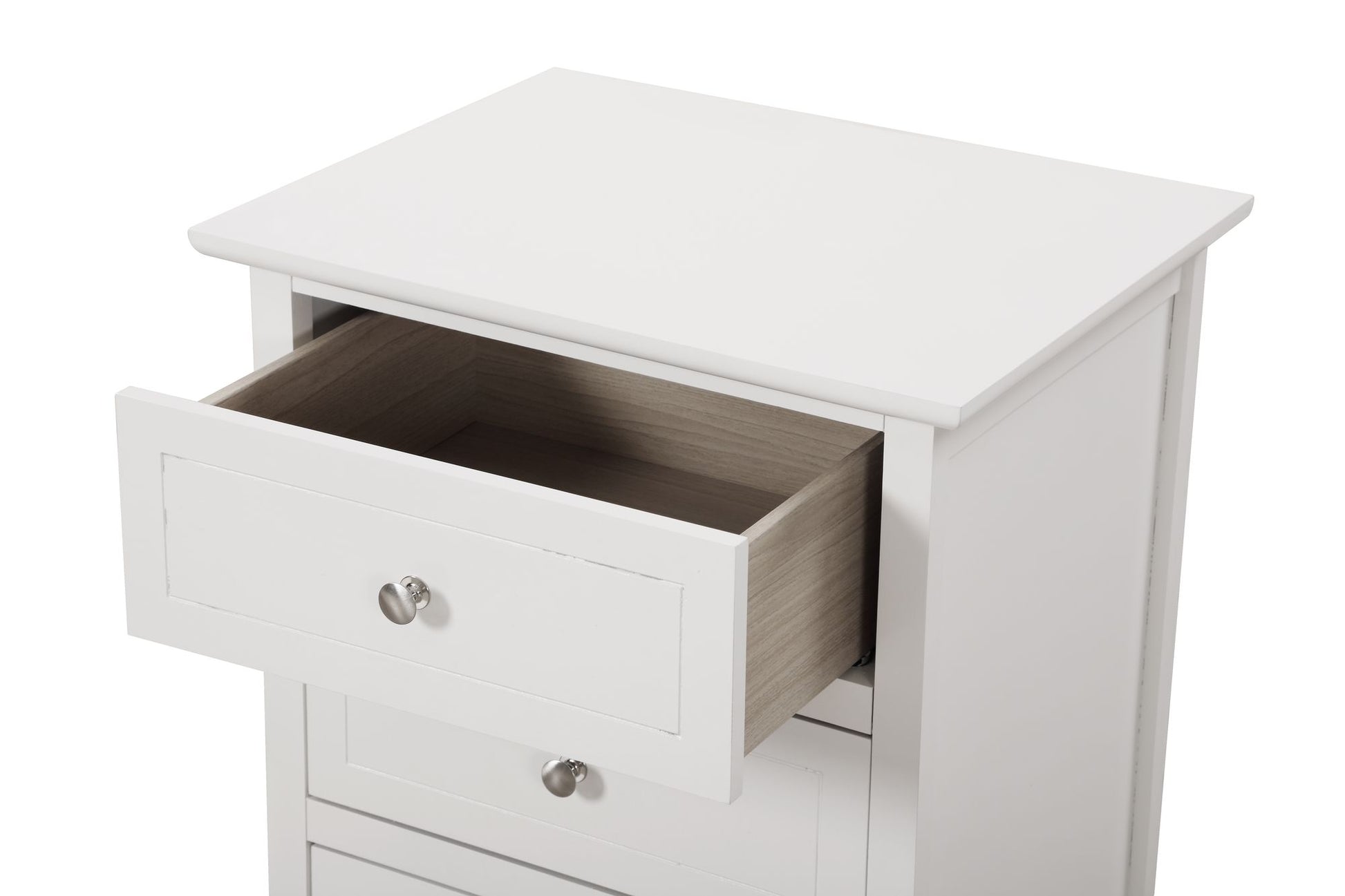 Versatile White Transitional Nightstand image 4