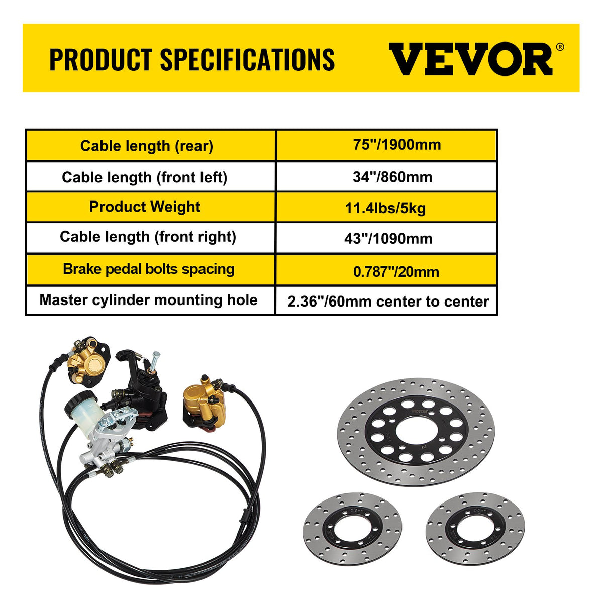 Complete Go-Kart Brake Master Cylinder Kit KD150BRKIT Go Kart - 02-08KDCSCTJ00001V0 - view 8