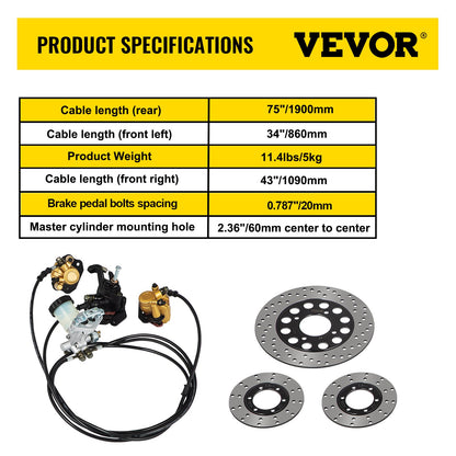 Complete Go-Kart Brake Master Cylinder Kit KD150BRKIT Go Kart - 02-08KDCSCTJ00001V0 - view 8