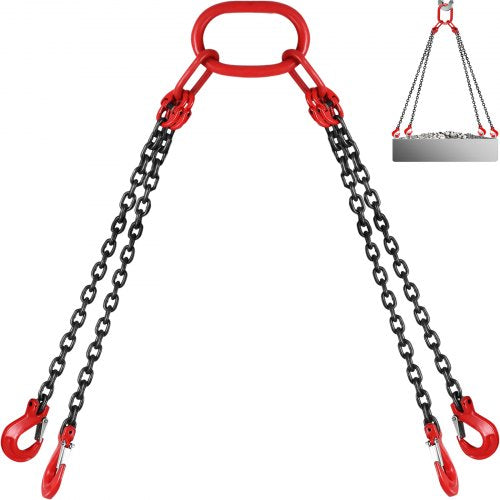 VEVOR G80 Lifting Chain Sling - 4 Legs, 5/16 in x 5 ft - product view 1