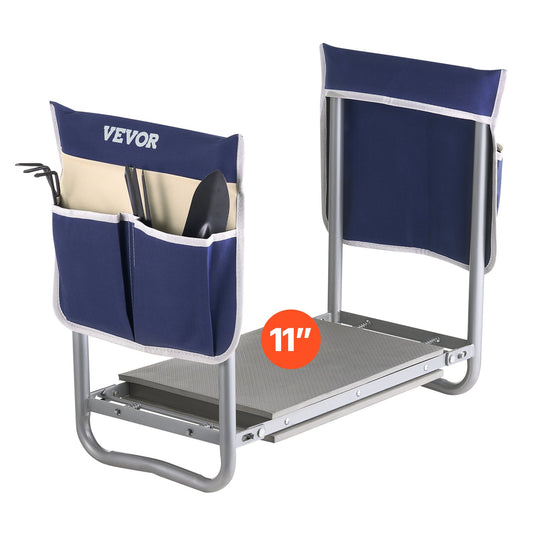 VEVOR Garden Kneeler and Seat, 11 in Wide Kneeling Pad, Heavy Duty Garden Kneeling Stool, Folding Garden Seat with 2 Tool Bags, Relieve Knee & Back Pain, Non-Slip Garden Bench for Women Grandparents - 10YCGDJW5730W39RX001V0 - view 1