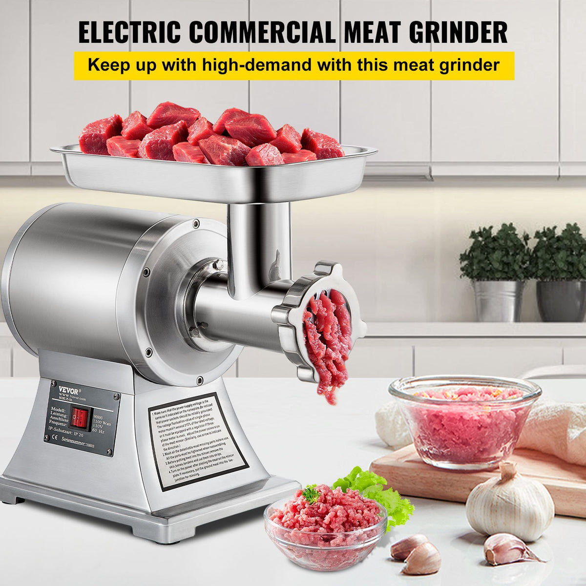 VEVOR Meat Grinders - Select Your Configuration - 1100WJRJ90800X001V1 - view 2