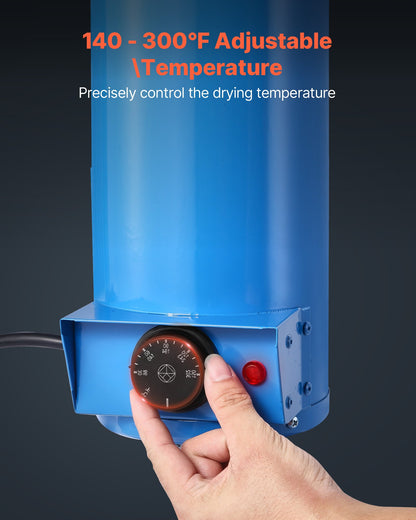 VEVOR Portable Welding Rod Oven, 10LBS Capacity Electrodes Drying Oven 230W 120V, 86℉ to 302℉ Adjustable Welding Rods Dryer for 18-inch Stick Electrodes - with Easy-to-Carry Side Handle - 11BYXLSDHTHGZHKO6001V9 - view 5