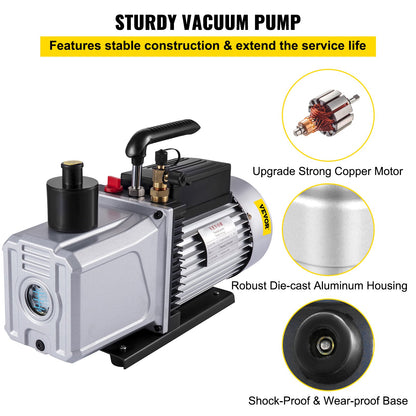 VEVOR A/C Vacuum Pumps - Select Your Configuration - 12CFM1HPDJZKB0001V1 - view 3