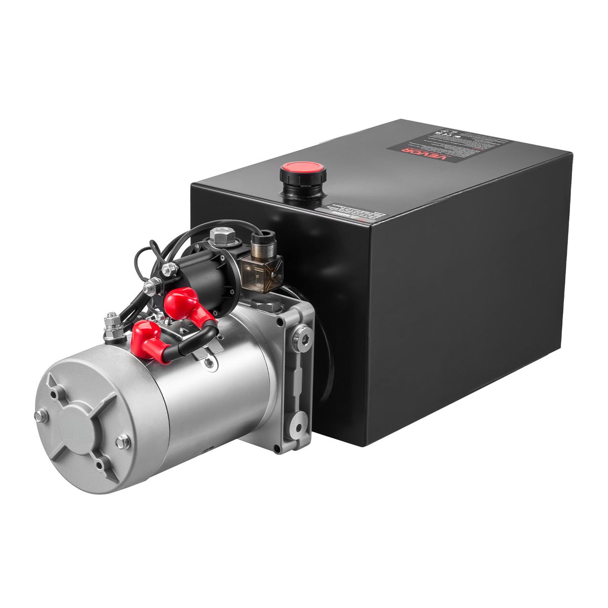 VEVOR 15 Quart Hydraulic Power Unit, Single Acting Dump Trailer Pump, 3200 PSI Max Relief Pressure & 0.91 GPM Flow Rate, DC 12V Hydraulic Pump with Metal Reservoir for Dump Trailer Car Lifting - 12VDZYFXJSYXA6CFY001V9 - view 10
