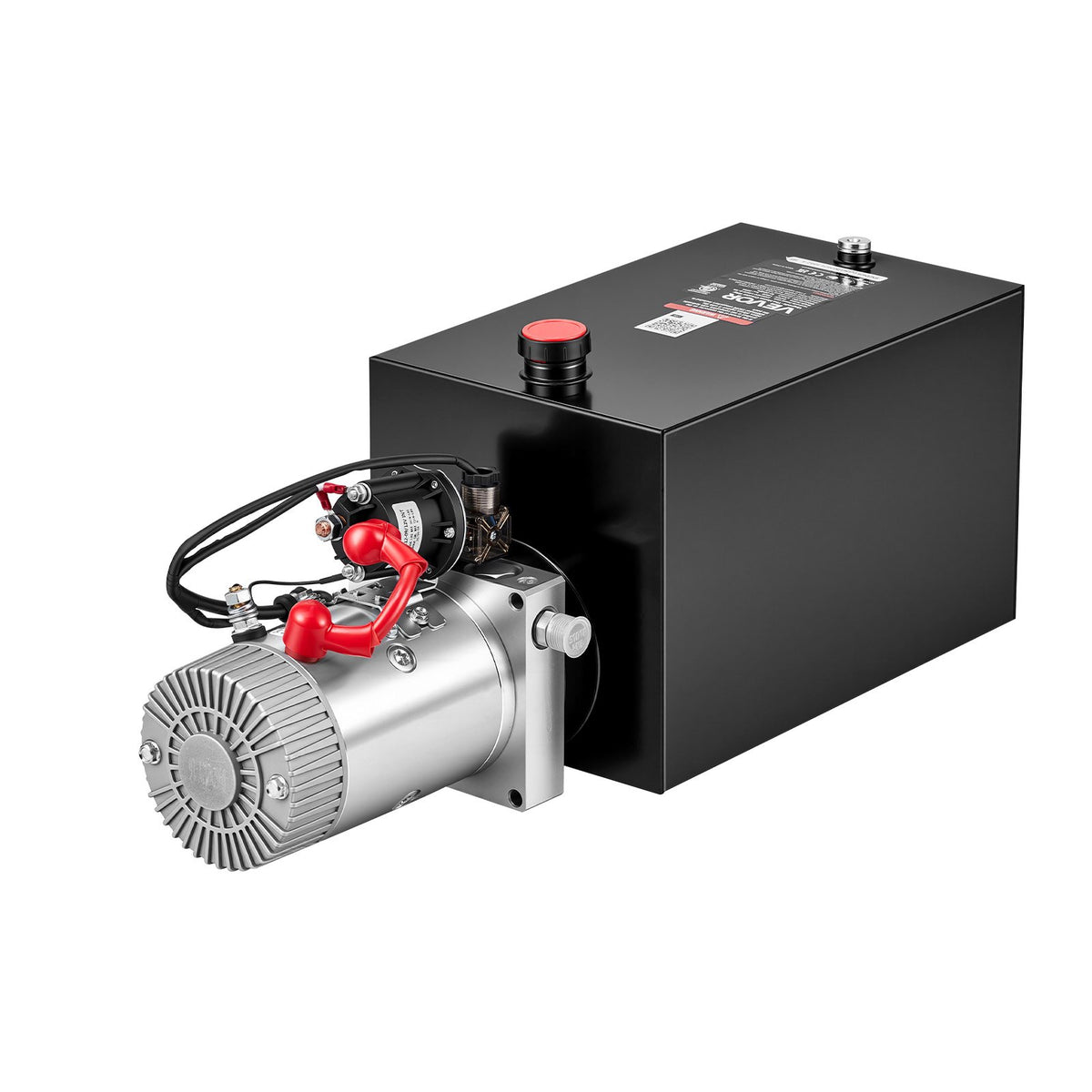 VEVOR 15 Quart Hydraulic Pump, Single Acting Dump Trailer Pump, 3200PSI Max Relief Pressure, 0.91 GPM Flow Rate, DC12V 1.6KW Hydraulic Power Unit for Dump Trailer Car Lifting (Horizontal Installation) - 12VDZYFXJSYXRCAJ3001V9 - view 10