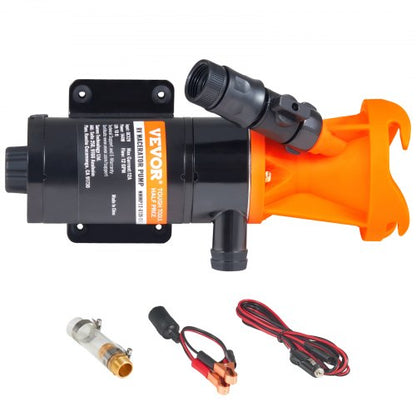 VEVOR RV Portable Macerator Pump, 12V, 12GMP Quick Release RV Waste Pump, RV Sewage Sewer Pump with Detachable Quick Connection Valve Metal Hose Clamp Power Cord, for RV Boat Marine Motorhome Camper - 12VFCJZB12V1JPF4RV9 - view 1