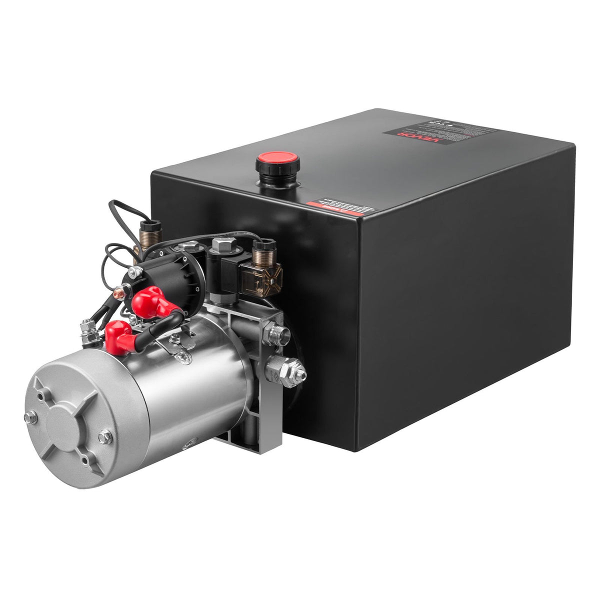 VEVOR 20 Quart Hydraulic Power Unit, Double Acting Dump Trailer Pump, 3200 PSI Max Relief Pressure & 0.91 GPM Flow Rate, DC 12V Hydraulic Pump with Metal Reservoir for Dump Trailer Car Lifting - 12VSZYFXJSYXS4T34001V9 - view 10