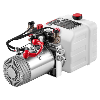 VEVOR 3 Quart Hydraulic Pump, Double Acting Dump Trailer Pump, 3200PSI Max Relief Pressure & 0.91 GPM Flow Rate, DC12V 1.6KW Hydraulic Power Unit for Dump Trailer Car Lifting (Horizontal Installation) - 12VSZYSLXCZYIUN02001V9 - view 10