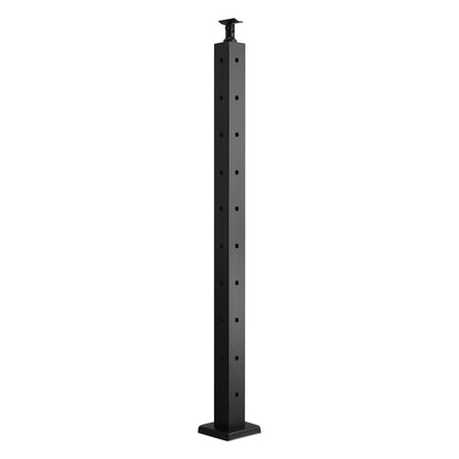 VEVOR Cable Railing Post, 36x2x2 Inch Corner Railing Post, with L-Shaped Pre-Drilled Holes, Stainless Steel Cable Rail Post with Horizontal and Curved Bracket, 1-Pack, Black, 1JZLGZXHS914ZPBNY001V0 - 1JZLGZXHS914ZPBNY001V0 - view 10