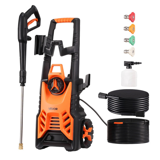 VEVOR Electric Pressure Washer, Max 4500 PSI and 3.2 GPM, High Power Pressure Cleaning Machine with 4 Quick Connect Nozzles and a Foam Cannon, Ideal for Cars/Fences/Driveways/Patios/Home Cleaning - 2000PSIDDGYQ6M7B6001V1 - view 1