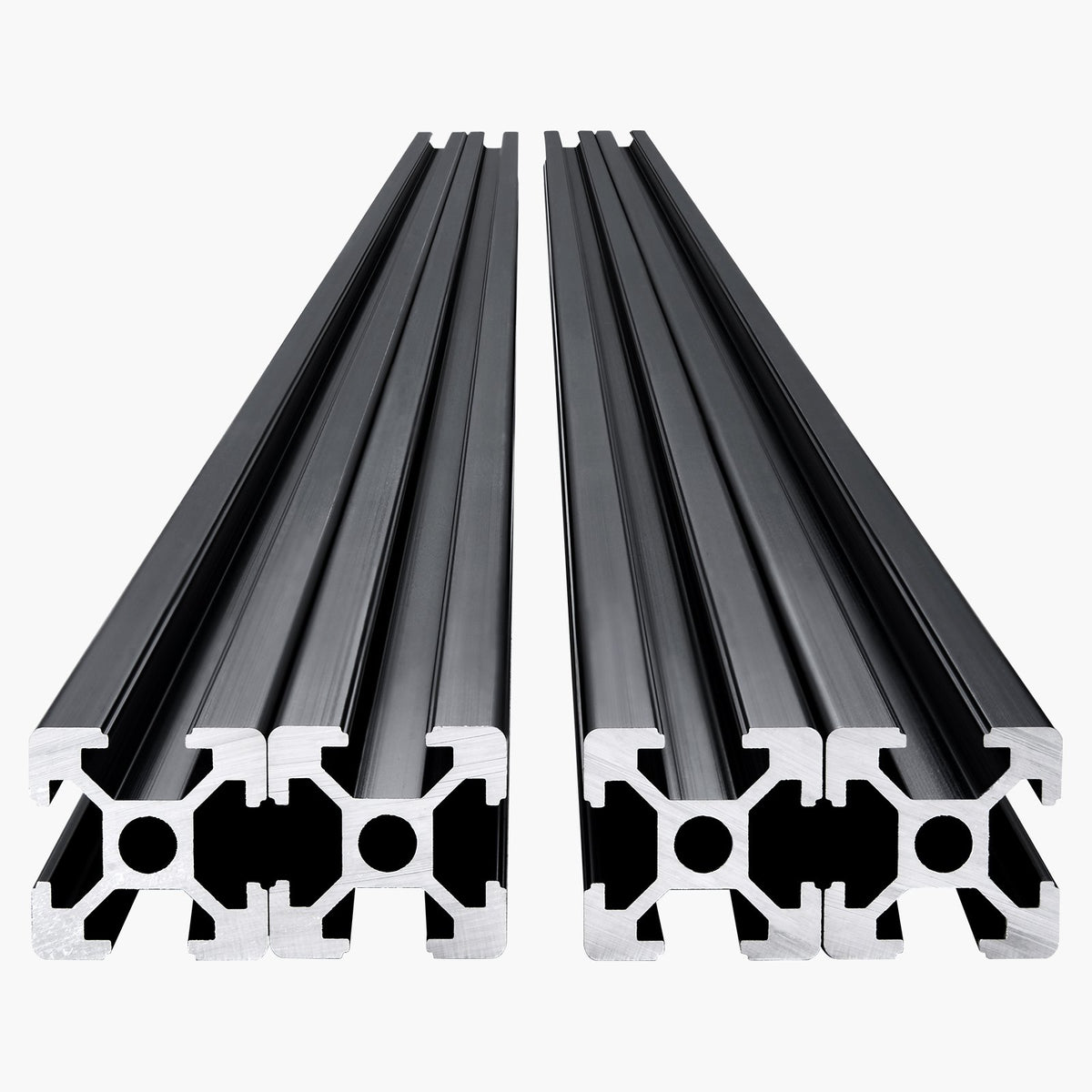 VEVOR 4PCS 47.2 in (1200mm) T Slot 2020 Aluminum Extrusion Profile, European Standard Anodized Linear Rail, High-Strength Extruded Aluminum Rail for 3D Printer, CNC Machine DIY, Laser Engraving, Black - 2020OBLXC4JZ2RFAO001V0 - view 10