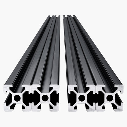VEVOR 4PCS 47.2 in (1200mm) T Slot 2020 Aluminum Extrusion Profile, European Standard Anodized Linear Rail, High-Strength Extruded Aluminum Rail for 3D Printer, CNC Machine DIY, Laser Engraving, Black - 2020OBLXC4JZ2RFAO001V0 - view 10