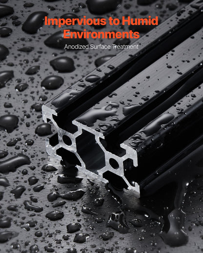 VEVOR 5PCS 59 in (1500 mm) T Slot 2040 Aluminum Extrusion Profile, European Standard Anodized Linear Rail, High-Strength Extruded Aluminum Rail for 3D Printer, CNC Machine DIY, Laser Engraving, Black - 2040OBLXCDG5Z6I67001V0 - view 5