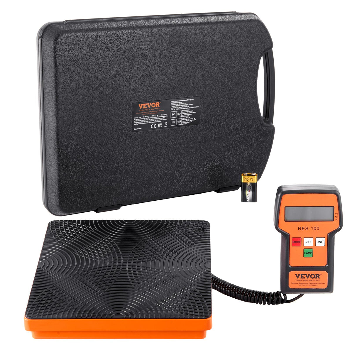 VEVOR Refrigerant Scale 220 LBS HAVC Charging Recovery Freon Scale, with Wired Remote Control, 5g High Precision Electronic Digital Recovery Weight Scale with Case and Dry Battery - 220BLMCYXYKKMJVL1V9 - view 10
