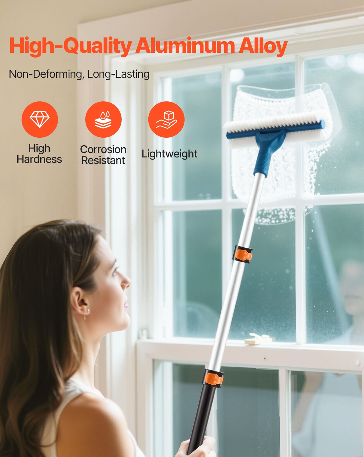 VEVOR Telescopic Extension Pole, 1.76-4 FT Multi-Purpose Extendable Pole, Sturdy Aluminum Alloy Paint Pole Extension with Flip-Lock Design, High Reach Roller Stick for Painting, Dusting and Cleaning - 24YCGTYZGJS0W3MT2001V0 - view 4