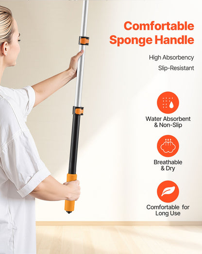 VEVOR Telescopic Extension Pole, 1.76-4 FT Multi-Purpose Extendable Pole, Sturdy Aluminum Alloy Paint Pole Extension with Flip-Lock Design, High Reach Roller Stick for Painting, Dusting and Cleaning - 24YCGTYZGJS0W3MT2001V0 - view 6