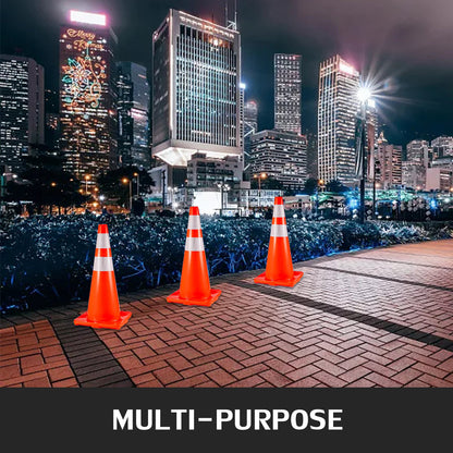 VEVOR 6Pack Traffic Cones, 28\"Safety Cones, PVC Orange Traffic Safety Cone with Reflective Collar, for Road Parking Training Cones - 28INQHBJMLZ6PCS01V0 - view 8