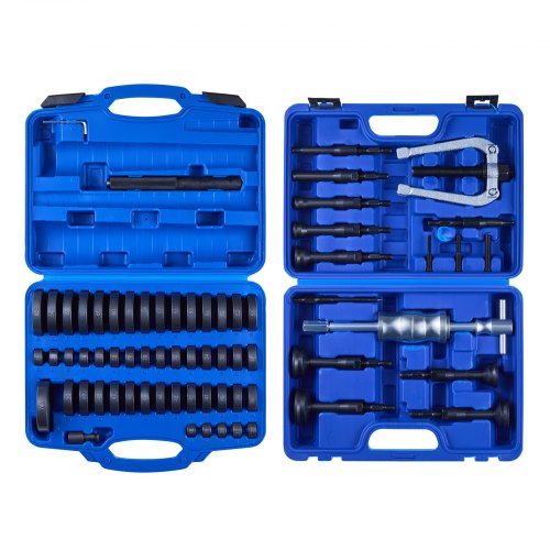 VEVOR Bearing Press Kit, 52+16 Pcs, 2 in 1 Bushing Driver Tool & Bearing Press Kit, Race and Seal Driver Set with 49 Bushings, 10 Collets, Slide Hammer, Heavy Duty Removal Installation Set with Case - 2H1ZCCT52JT1LWFL2001V0 - view 2