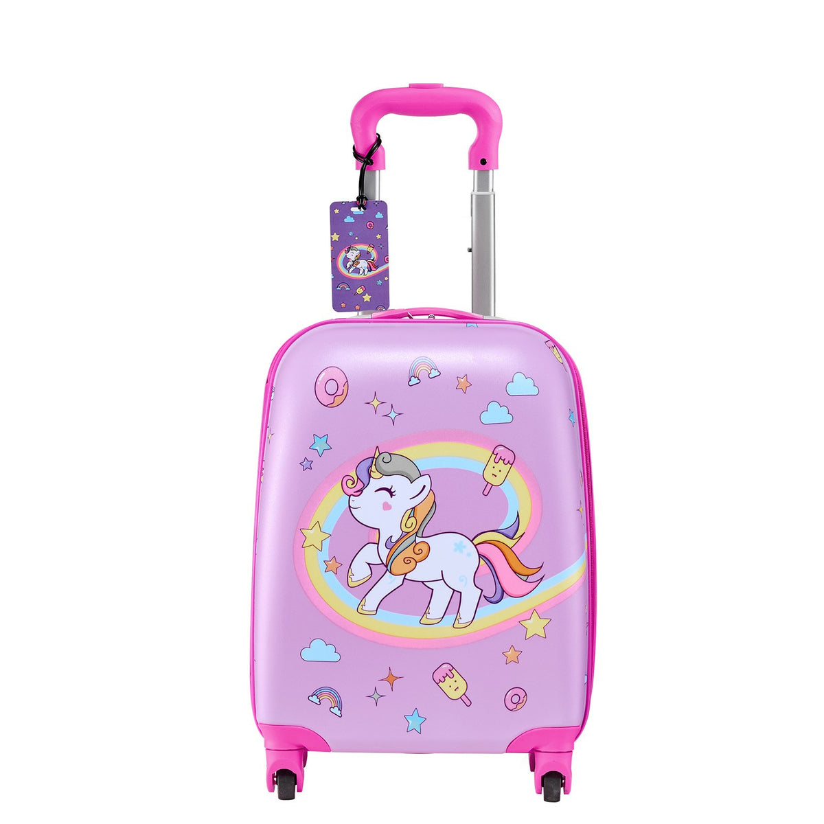 VEVOR Kids Luggage Set, 2 Piece, 18 Inch Hardside Rolling Wheels Suitcase with Hard-Shell Backpack, Unicorn Kids Carry on Luggage Set, Holiday Birthday Gift for Girls & Boys, Airline Approved - 2JTETXLX2PCS9S1IW001V0 - view 10