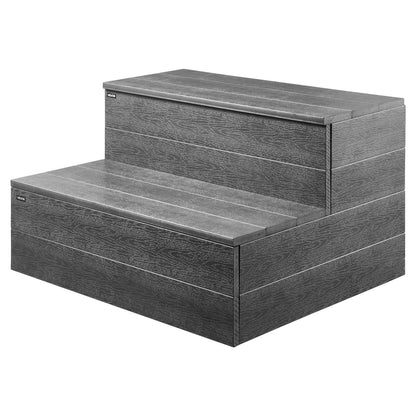 VEVOR Hot Tub Steps, 2-Step Spa Outdoor Stairs, Heavy Duty 25 inch Wide HIPS Above-Ground/Inflatable Pool Ladder with 600 lbs Weight Capacity, Multi-Use for Porch, Patio, Deck, Campers, Graphite Gray - 2JTJBDCWGNWFQ1SDC001V0 - view 10