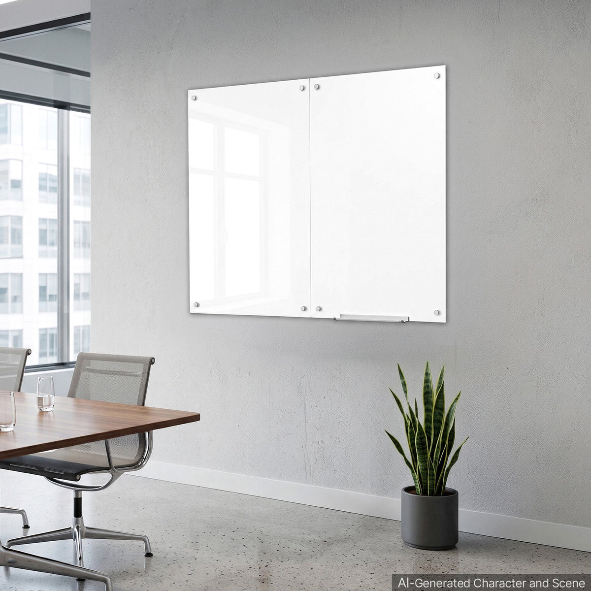 VEVOR Glass Dry Erase Board 2 Pack 35.4 x 23.6 in White Magnetic Whiteboard, Wall-Mounted, Frameless, Thick Tempered Glass, with Markers, Magnets and Eraser, for Office, School Classroom, Home Study - 2PCZKGCBLBGQ2R0BB001V0 - view 9