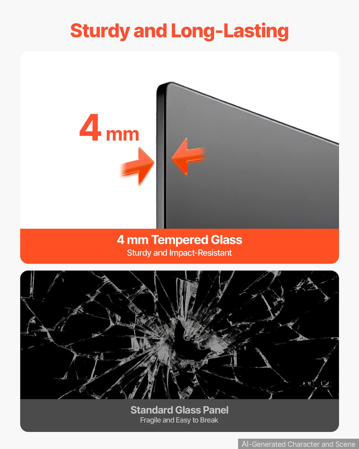 VEVOR Glass Dry Erase Board 2 Pack 35.4 x 23.6 in Black Magnetic Whiteboard, Wall-Mounted, Frameless, Thick Tempered Glass, with Markers, Magnets and Eraser, for Office, School Classroom, Home Study - 2PCZKGCBLBGQCRTJM001V0 - view 4