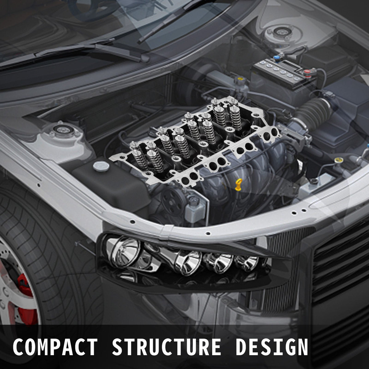 Pair Cylinder Heads for Ford 6.0 Turbo Diesel Truck 18mm Bare Casting No Core - 2XFTQG3C3Z6049DA1V0 - view 5