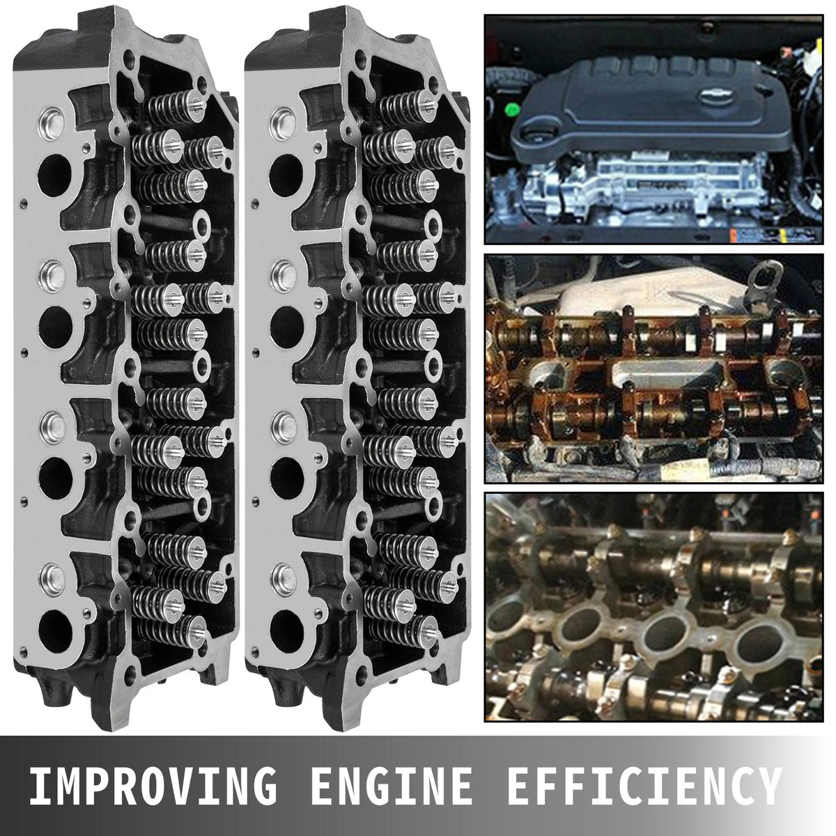 Pair Cylinder Heads for Ford 6.0 Turbo Diesel Truck 18mm Bare Casting No Core - 2XFTQG3C3Z6049DA1V0 - view 6